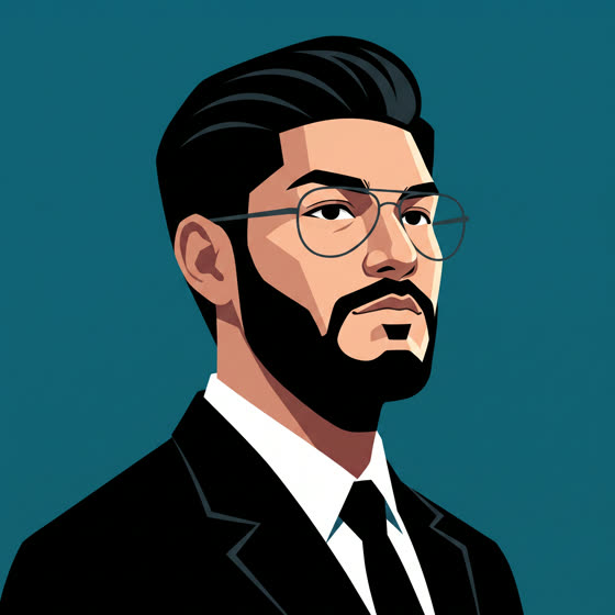 Ejemplo del retrato Cartoon geométrico 2D